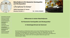 Desktop Screenshot of homoeopathische-naturheilpraxis-kraemer.de